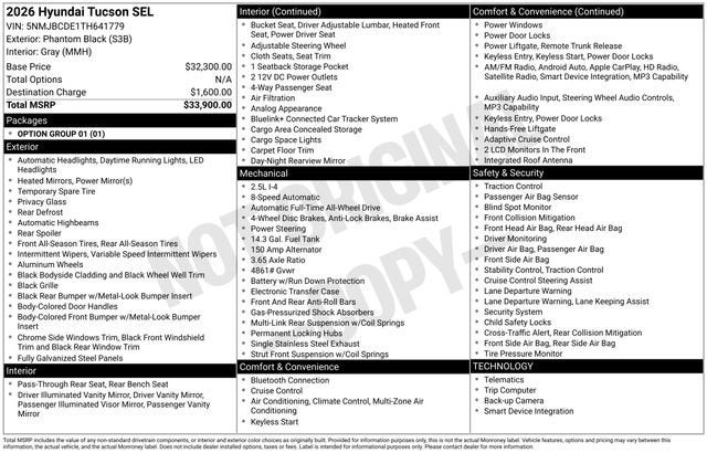 2026 Hyundai Tucson SEL AWD's photo