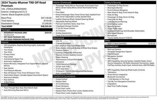 2024 Toyota 4Runner TRD Off Road Premium