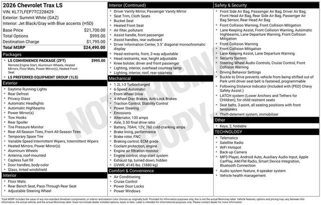 2026 Chevrolet Trax LS