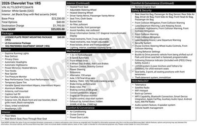 2026 Chevrolet Trax 1RS