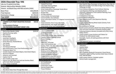 2026 Chevrolet Trax 1RS