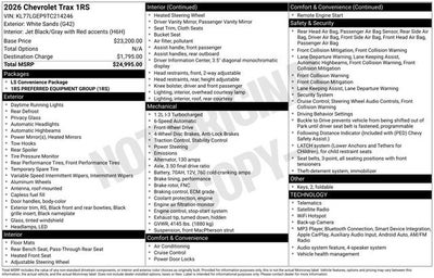 2026 Chevrolet Trax 1RS