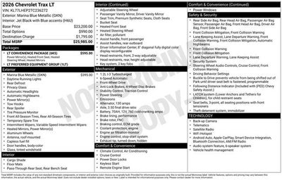 2026 Chevrolet Trax LT