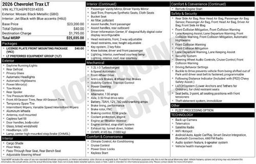 2026 Chevrolet Trax LT