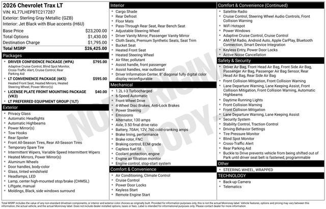 2026 Chevrolet Trax LT