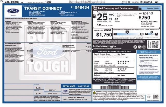 2023 Ford Transit Connect XL Cargo Van