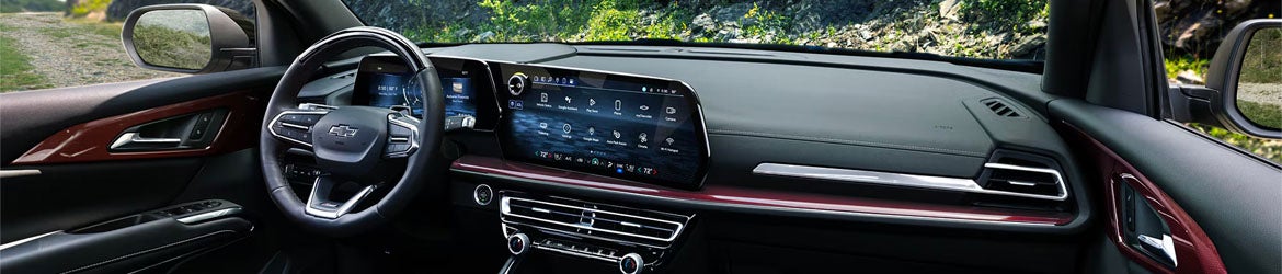 2027 Chevrolet Traverse interior showing the dashboard and 17.7-inch touchscreen
