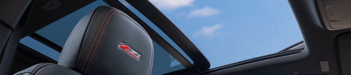 2027 Chevrolet Traverse panoramic sunroof viewed from inside the cabin
