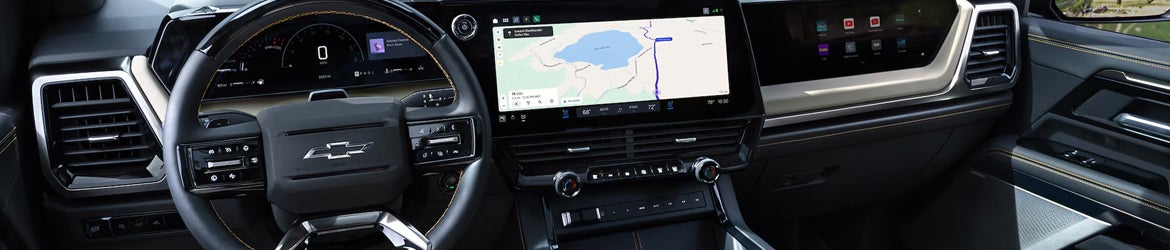 2027 Chevrolet Silverado 1500 interior dashboard and passenger screen