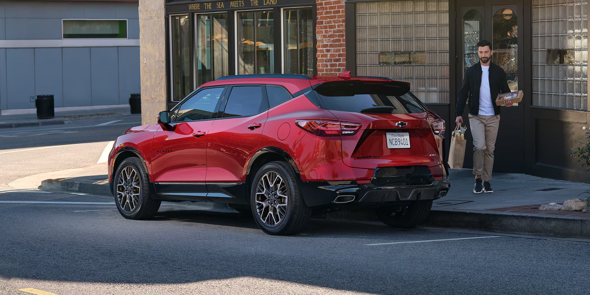 2026 Chevrolet Blazer parked outside of a building on the street